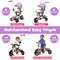 Folding Tricycle Baby Stroller with Reversible Seat and Adjustable Canopy
